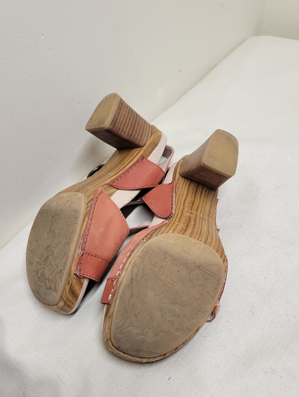 Dansko Anna Leather Orange Heeled Sandals Size 37 - Picture 9 of 12